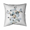 Fondo 20 x 20 in. Greyish Bubbles-Double Sided Print Indoor Pillow FO2794123